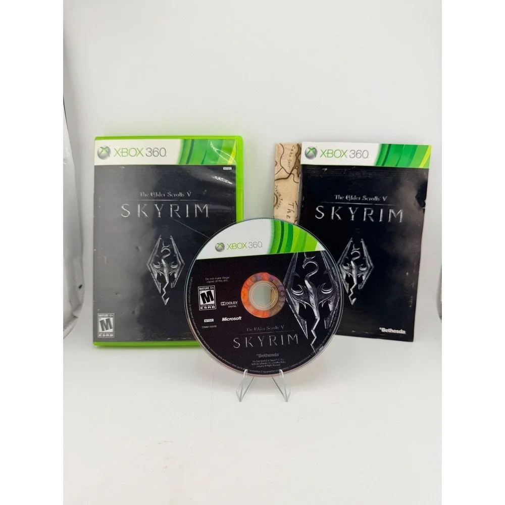 The Elder Scrolls V Skyrim Microsoft Xbox 360 Bethesda 2011 RPG Game with Manual